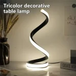 Led night light espiral candeeiro de mesa